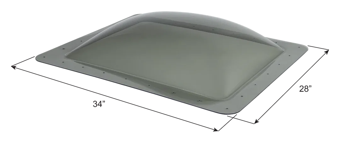 14430 – ICON Skylight, 6 Inch High Bubble Type Dome Rectangular For 28 Inch Length x 22 Inch Width Opening 34 Inch Le...